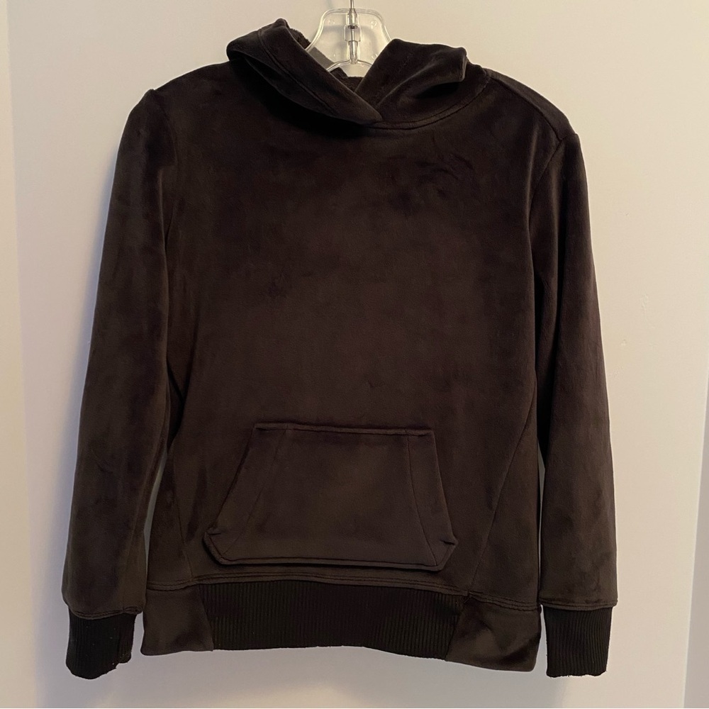 Wonder Nation Girl's Velour Long Sleeve Pullover Hoodie Black Size S (6-6X)